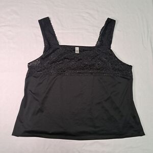 Cato Black Lace‎ Tank Top Camisole Women’s Size 18/20 Stretch Punk Dark Coquette